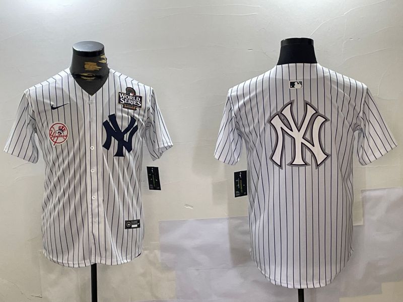 Men New York Yankees Blank White stripe Game 2024 Nike MLB Jersey style 10277